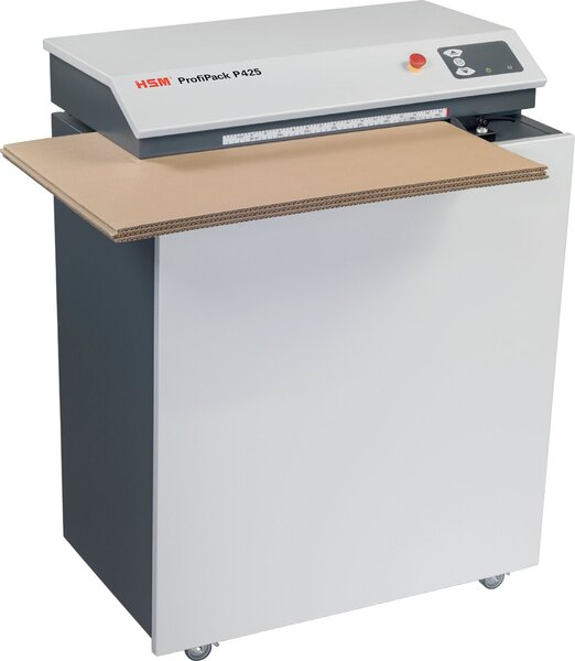 Verpackungspolstermaschine ProfiPack P425, mobil mit Lenkrollen, Schnittleistung: 3 Lagen, Schnittgeschwindigkeit 170 mm/Sek.