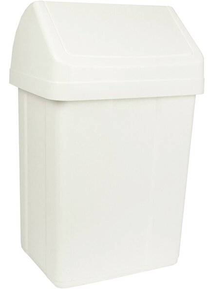 Schwingdeckelabfalleimer GVS Patty, 25 Liter, weiß, (H x B x T) 520 x 320 x 250 mm