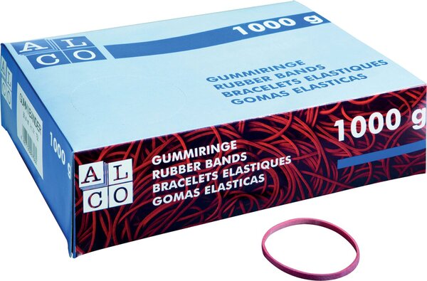 Gummibänder, 100 x 5 mm, rot, 1000 g