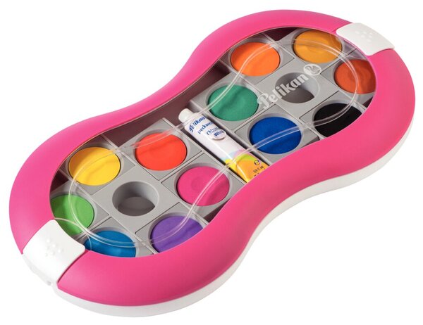 Deckfarbkasten 735SP12, 12 Farben, Deckweiß, magenta