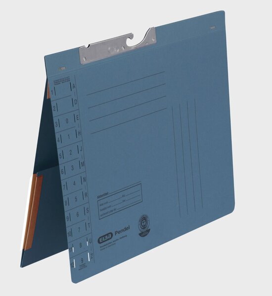 Pendelhefter DIN A4, 320g/qm, Behördenheftung, Dehntasche, blau