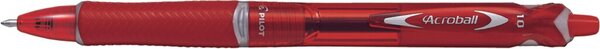 Kugelschreiber Acroball, Schaft rot, Kunststoff, Mine M - 0,4 mm, rot