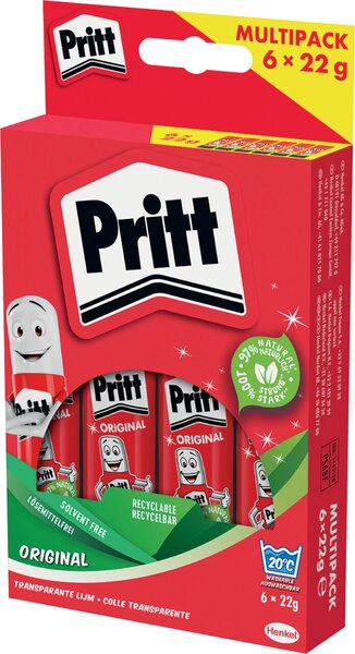 Klebestift Pritt, Multipack WA12, 22 g, Packung à 6 Stück