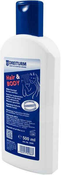 Shampoo Body and Hair, nautneutraler pH-Wert, 500 ml