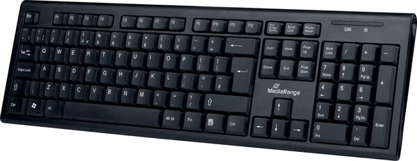 Funk-Tastatur, QWERTZ (DE/AT), Plug & Play, 10 m Reichweite, Kompatibel zu Windows, Mac und Linux, schwarz