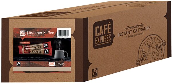 Café Express, Kaffeesticks, Instantkaffee, 500 x 1,5 g