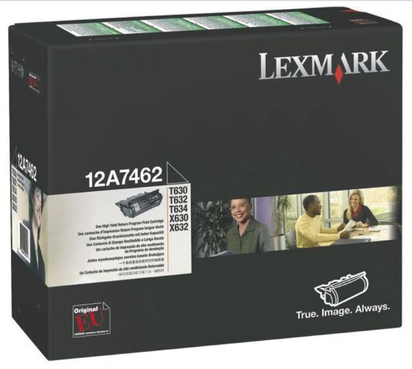 Rückgabe-Druckkassette 12A7462, für Lexmark Drucker, ca. 21.000 Seiten, schwarz