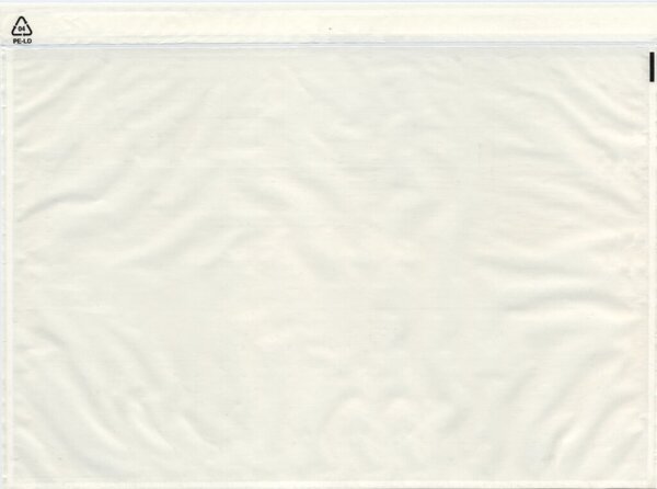 UNIPACK Begleitpapiertasche C4, ohne Druck, Lieferschein/Rechnung, Oberfolie: LDPE 45 my, 250 Stück