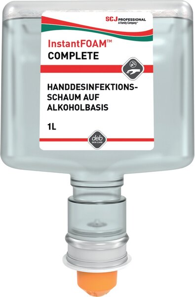 Schaum-Handdesinfektion Deb Instant FOAM Complete, zur Anwendung ohne Wasser, Kartusche, 1 Liter