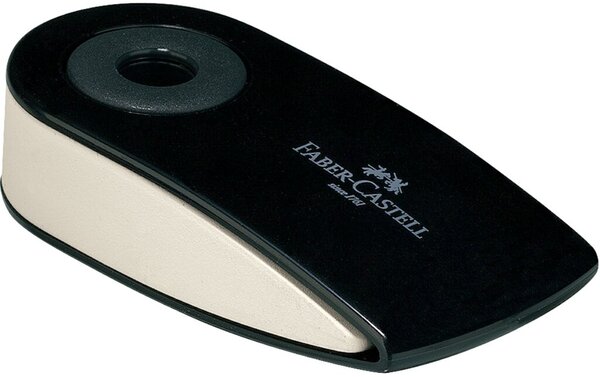 Radierer SLEEVE mini, für Bleistifte/Farbstifte auf Papier, 24 x 10 x 54 mm, Radierer weiß, Hülle schwarz