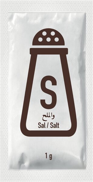 Hellma Speisesalz Sachets, 1g Portionstütchen, Karton à 2000 Tütchen