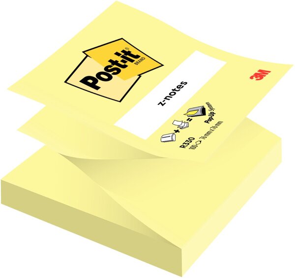 Haftnotiz Z-Notes, 76 x 76 mm, gelb, 100 Blatt/Block, 12 Blöcke
