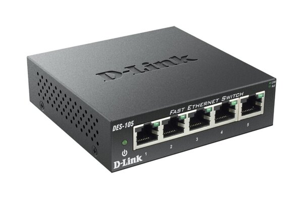 Netzwerk Switch DES-105D, 5-LAN-Ports Fast Ethernet