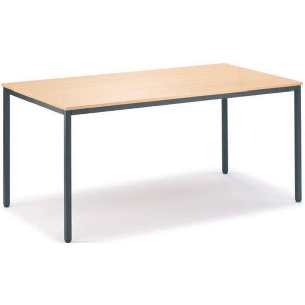 Mehrzwecktisch, 1800 x 800 mm, Höhe 720 mm, Tischplatte: 19 mm, Buche / schwarzgrau