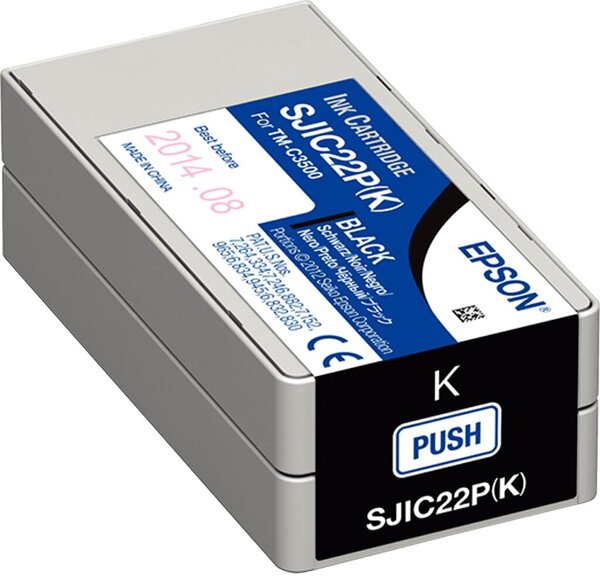 Tintenpatrone SJIC22P, für Epson Drucker, 32,6 ml, schwarz