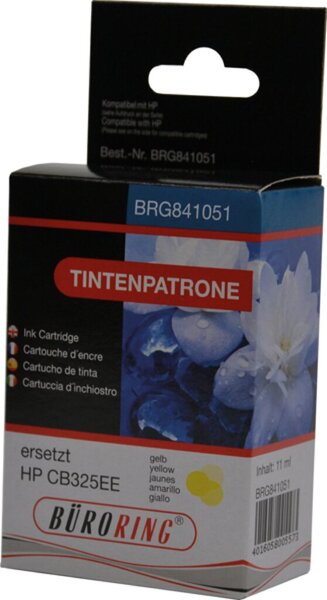Tintenpatrone, ersetzt HP CB325EE, ca. 890 Seiten, gelb