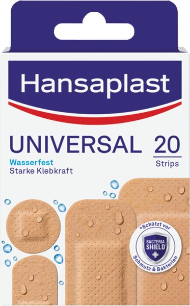 Hansaplast Universal Strips, 20 Stück in 4 Größen