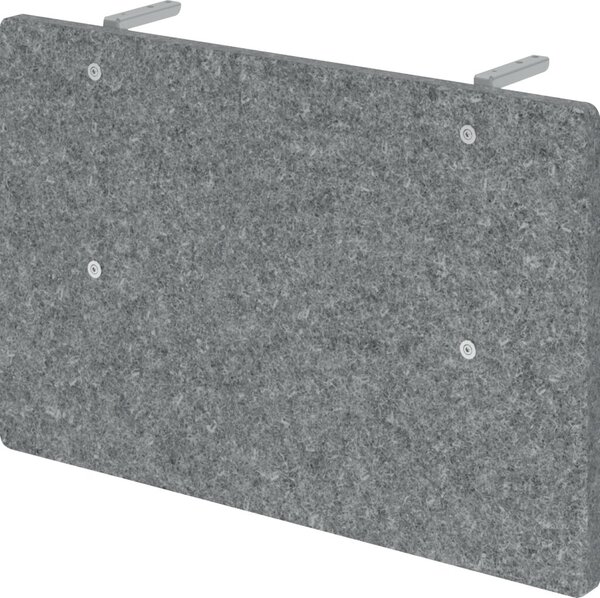 Sichtblende SIA08, 795 x 500 x 25 mm, für Tischlänge 800 mm, Filzoptik, meliertgrau