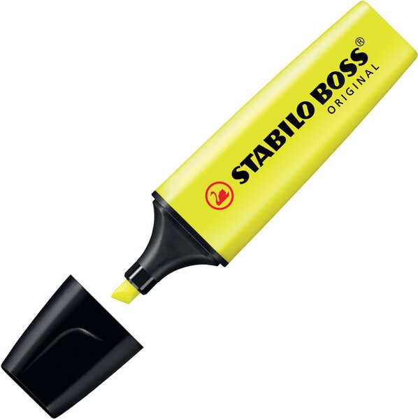 Textmarker BOSS® ORIGINAL, Keilspitze, Strichstärke 2 + 5 mm, gelb