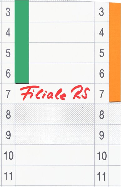 Datumsstreifen, Tagesdatum, magnetisch, für JET Kalender 1203, 12 Streifen, Aufdruck 1-31