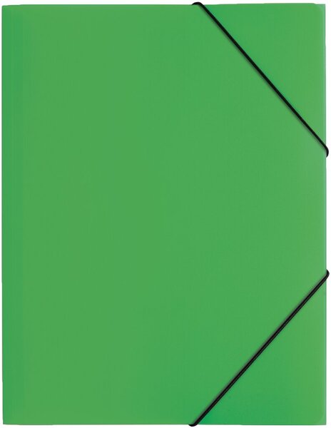 Gummizugmappe, DIN A4, 3 Klappen, Trend, grün