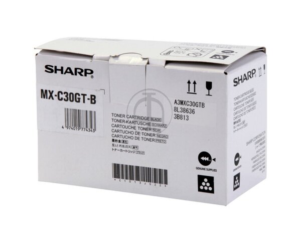 Toner MX-C30GT-B, für Sharp Drucker, ca. 6.000 Seiten, schwarz