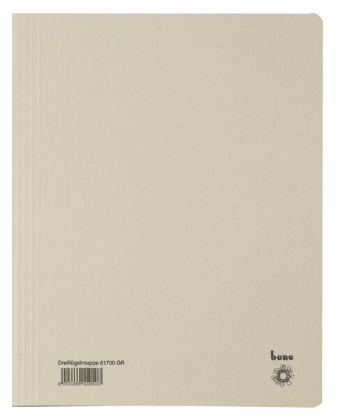 Jurismappe, DIN A4, 3 Klappen, 250g/qm Recyclingkarton, 245 x 320 mm, grau