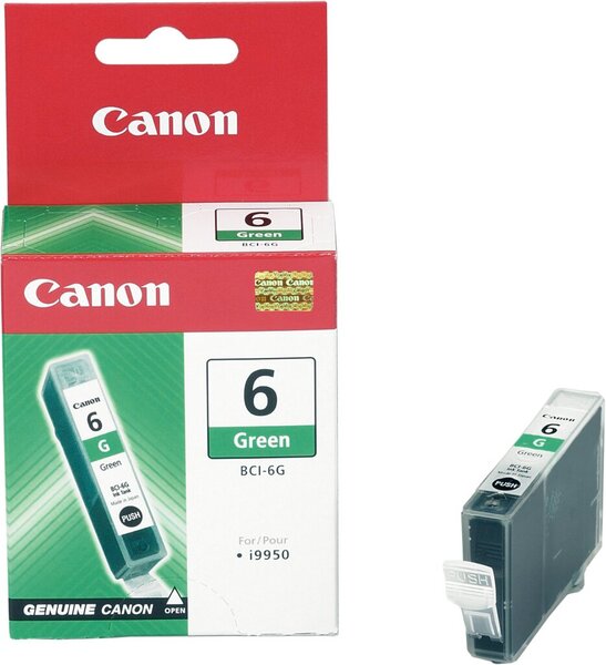 Tintentank BCI-6 G, für Canon Drucker, ca. 390 Seiten, grün