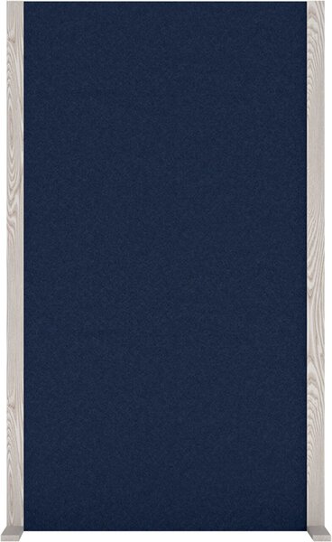 Akustik-Trennwand Wood Serie, Single, 1 Wand, 2 Standsäulen, flammhemmend, (H x B) 1800 x 1070 mm, blau