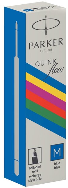Ersatzmine QUINKflow Basic, blau, Strichstärke: M, 20 Stück