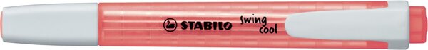 Textmarker swing cool, Keilspitze, Strichstärke 1 + 4 mm, mit Clip, pastell, rot