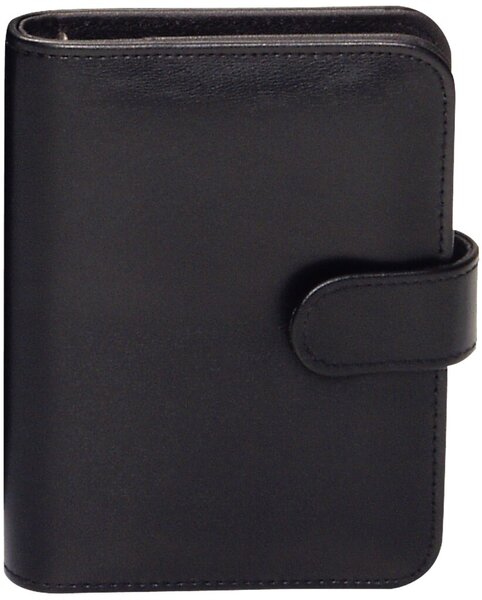 Systemplaner, DIN A7, FINEtouch Lederimitat, schwarz, Außenmaße: ca. 14 x 11,5 x 3 cm