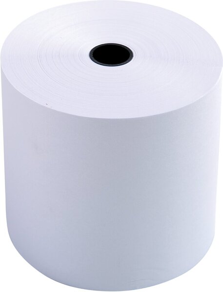 Addirolle für Kassen, 76 mm x 55 m, Ø 80 mm, 1-lagig, weiß, 1 Stange à 10 Rollen