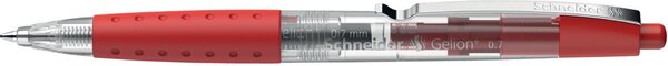 Gelroller Gelion, Strichstärke 0,4 mm, Schreibfarbe rot, Schaftfarbe farblos