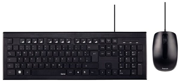 Tastatur-Maus Set Cortino, USB-A-Stecker, 3-Tasten-Maus, Tastatur 105 Tasten