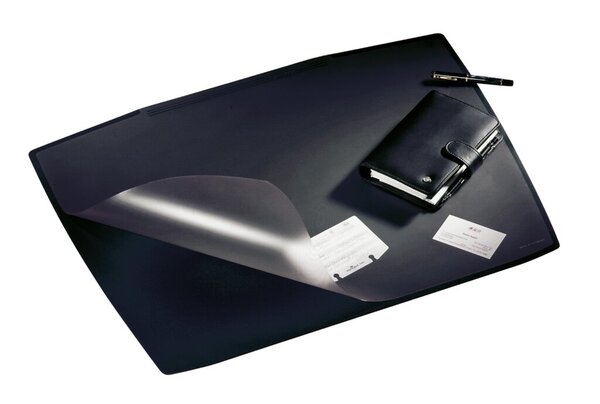 Schreibunterlage Artwork S, 650 x 520 mm, Trapezform, mit Folienauflage, rutschfest, schwarz