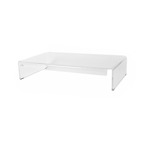 Monitorerhöhung Addit 900, bis 30 kg, 382 x 260 x 110 mm, Acryl, transparent