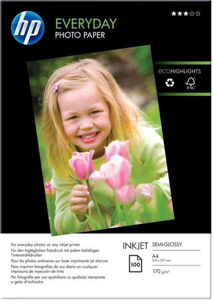 Fotopapier-Standard, DIN A4, glossy, 200g/qm, 100 Blatt