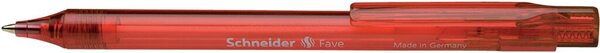 Kugelschreiber Fave, Schaft transluzent rot, Kunststoff, Mine M, rot