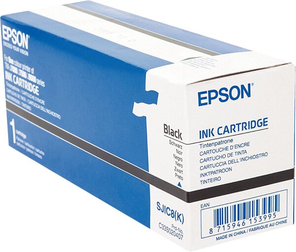 Tintenpatrone SJIC8, für Epson Drucker, 59,1 ml, schwarz