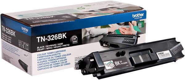 Toner TN-326BK, für Brother Drucker, ca. 4.000 Seiten, schwarz