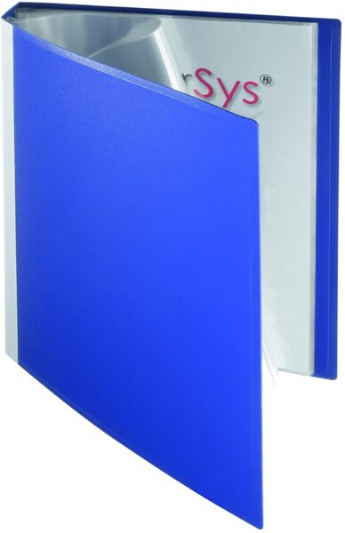 Sichtbuch DIN A4, 40 Hüllen, Rückenschildtasche, Rücken 27 mm, 310 x 240 x 27 mm, blau