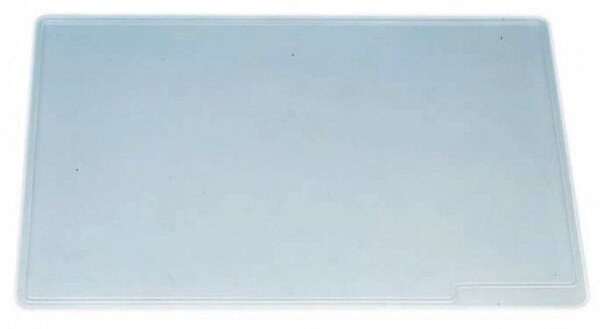 Schreibunterlage Duraglas, 650 x 500 mm, rutschfest, gerundete Ecken, transparent