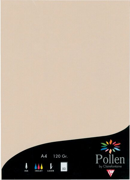 Kopierpapier Farbiges Papier DIN A4, 120g/qm, 50 Blatt, sand