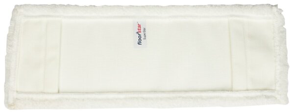 Microfasermopp Waschbär, 40 cm, weiß, mit stabilen Taschen