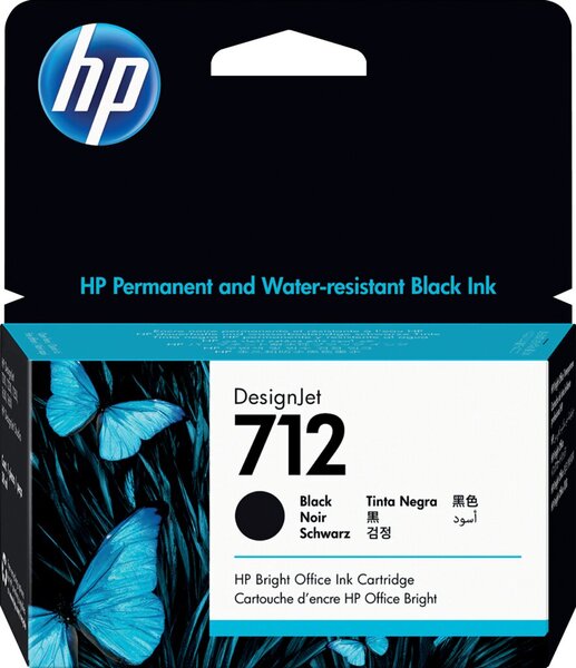 Tintenpatrone 712, für HP Drucker, 38 ml, schwarz