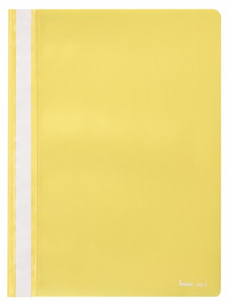 Schnellhefter, DIN A4, dokumentenecht, PP-Folie, transparenter Deckel, 230 x 310 mm, gelb