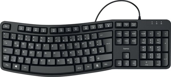 Tastatur EKC-400, ergonomisch, Handballenauflage