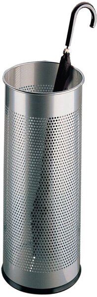 Schirmständer 62cm hoch silbermet. aus perforiertem Stahl
