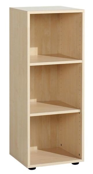 Regal Flex, (H x B x T) 752 x 400 x 400 mm, 3 Ordnerhöhen, Standfüße, buche